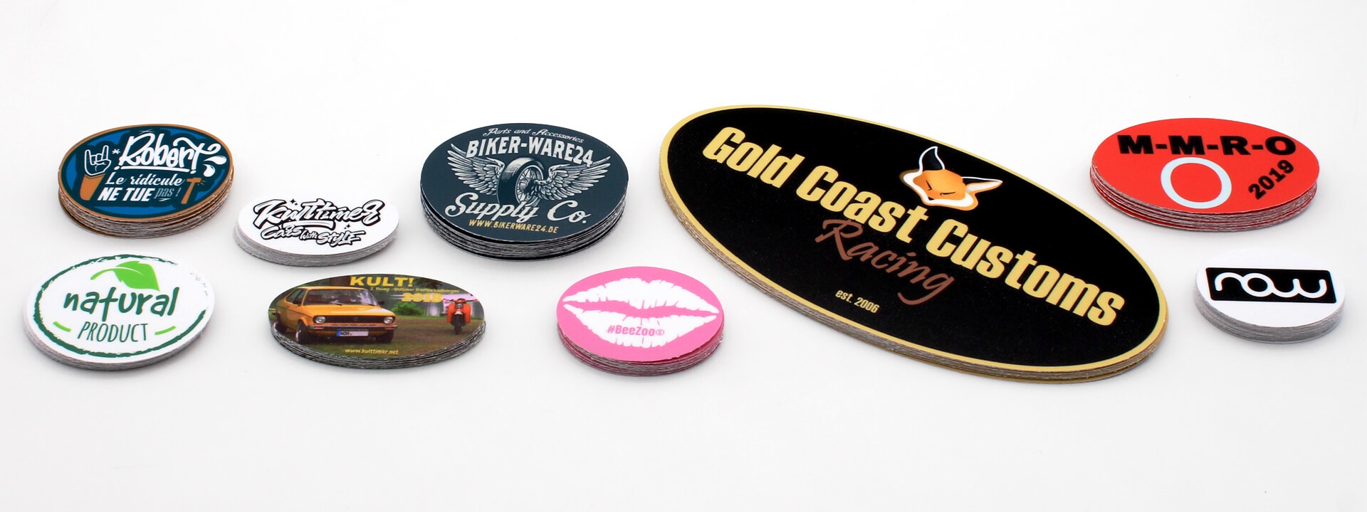 Personalisierte oval geschnittene Aufkleber