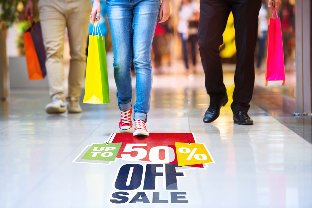 Personalisierte Fußbodenaufkleber